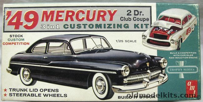 AMT 1/25 1949 Mercury 2 Door Club Coupe 3 in 1, 02-349-149 plastic model kit